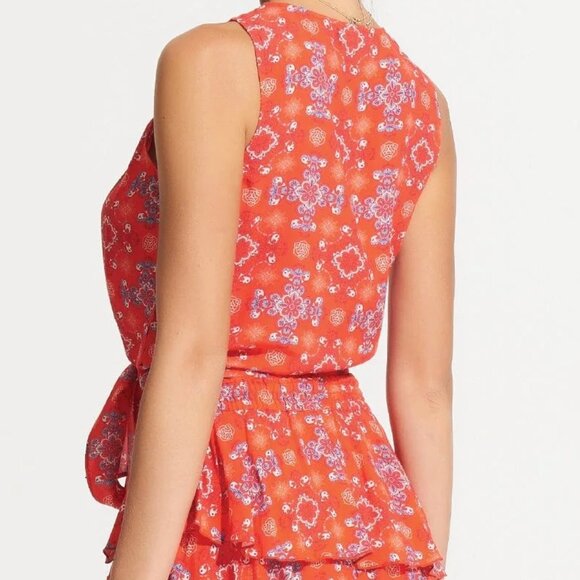 Morrato Bali Brand, Calandra Sleeveless Top Crystal Tigerlily - Picture 2 of 4